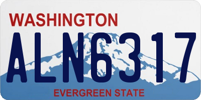 WA license plate ALN6317