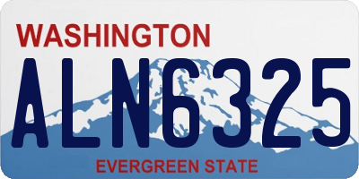 WA license plate ALN6325