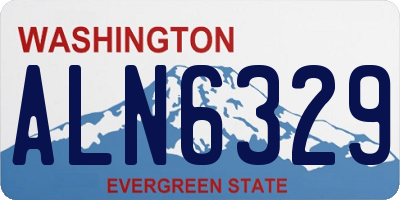 WA license plate ALN6329
