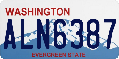 WA license plate ALN6387