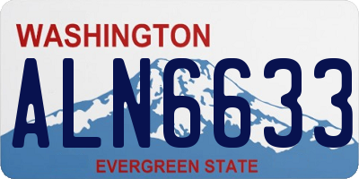 WA license plate ALN6633