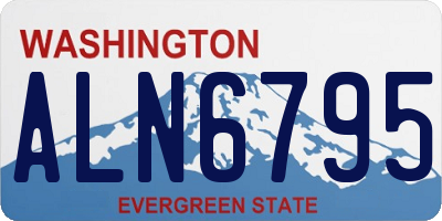 WA license plate ALN6795