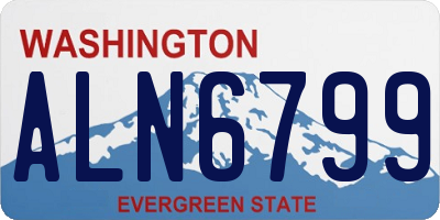 WA license plate ALN6799