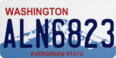 WA license plate ALN6823
