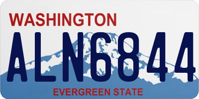 WA license plate ALN6844