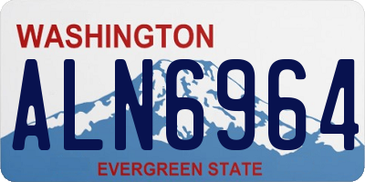 WA license plate ALN6964