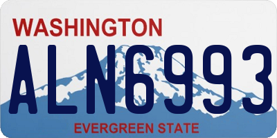 WA license plate ALN6993