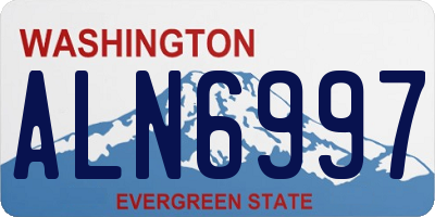 WA license plate ALN6997