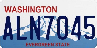 WA license plate ALN7045