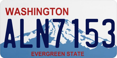 WA license plate ALN7153