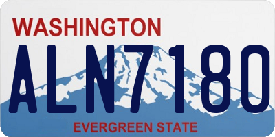 WA license plate ALN7180