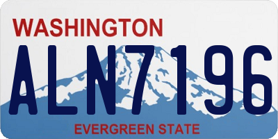 WA license plate ALN7196