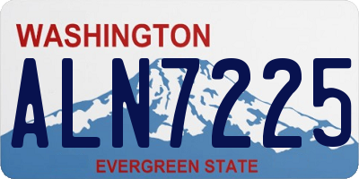 WA license plate ALN7225