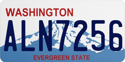 WA license plate ALN7256