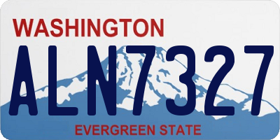 WA license plate ALN7327