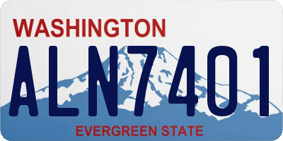 WA license plate ALN7401
