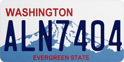 WA license plate ALN7404
