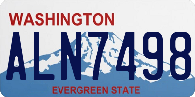 WA license plate ALN7498