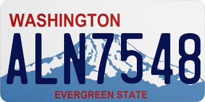 WA license plate ALN7548