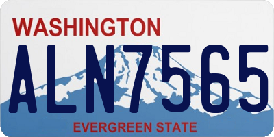 WA license plate ALN7565