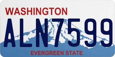 WA license plate ALN7599