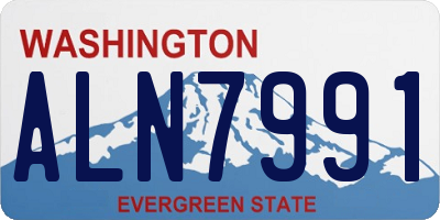 WA license plate ALN7991