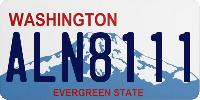 WA license plate ALN8111
