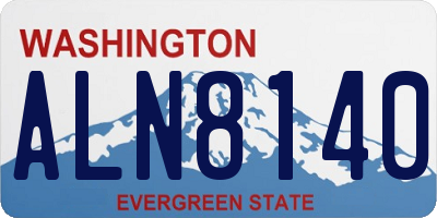 WA license plate ALN8140