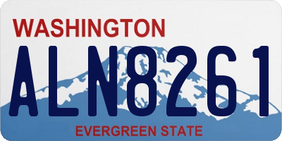 WA license plate ALN8261