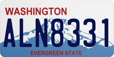 WA license plate ALN8331