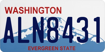 WA license plate ALN8431