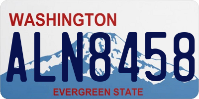 WA license plate ALN8458