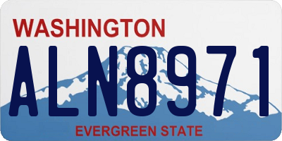 WA license plate ALN8971