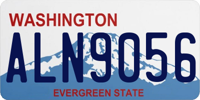 WA license plate ALN9056