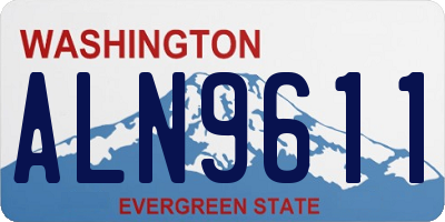 WA license plate ALN9611