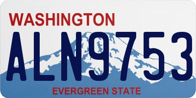 WA license plate ALN9753
