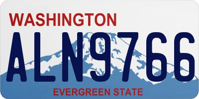 WA license plate ALN9766