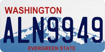WA license plate ALN9949