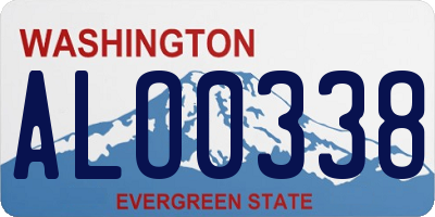 WA license plate ALO0338