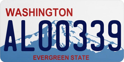 WA license plate ALO0339