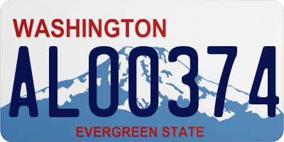 WA license plate ALO0374