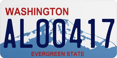 WA license plate ALO0417