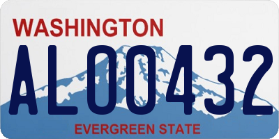 WA license plate ALO0432