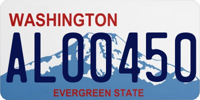 WA license plate ALO0450