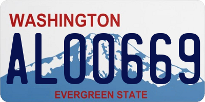 WA license plate ALO0669
