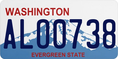 WA license plate ALO0738