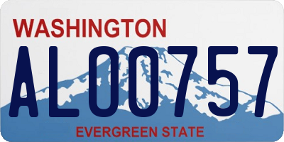 WA license plate ALO0757