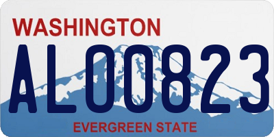 WA license plate ALO0823