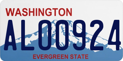 WA license plate ALO0924