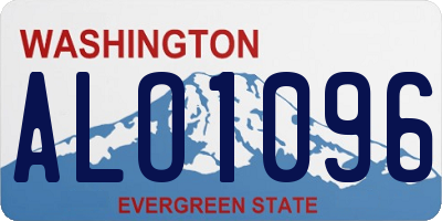 WA license plate ALO1096